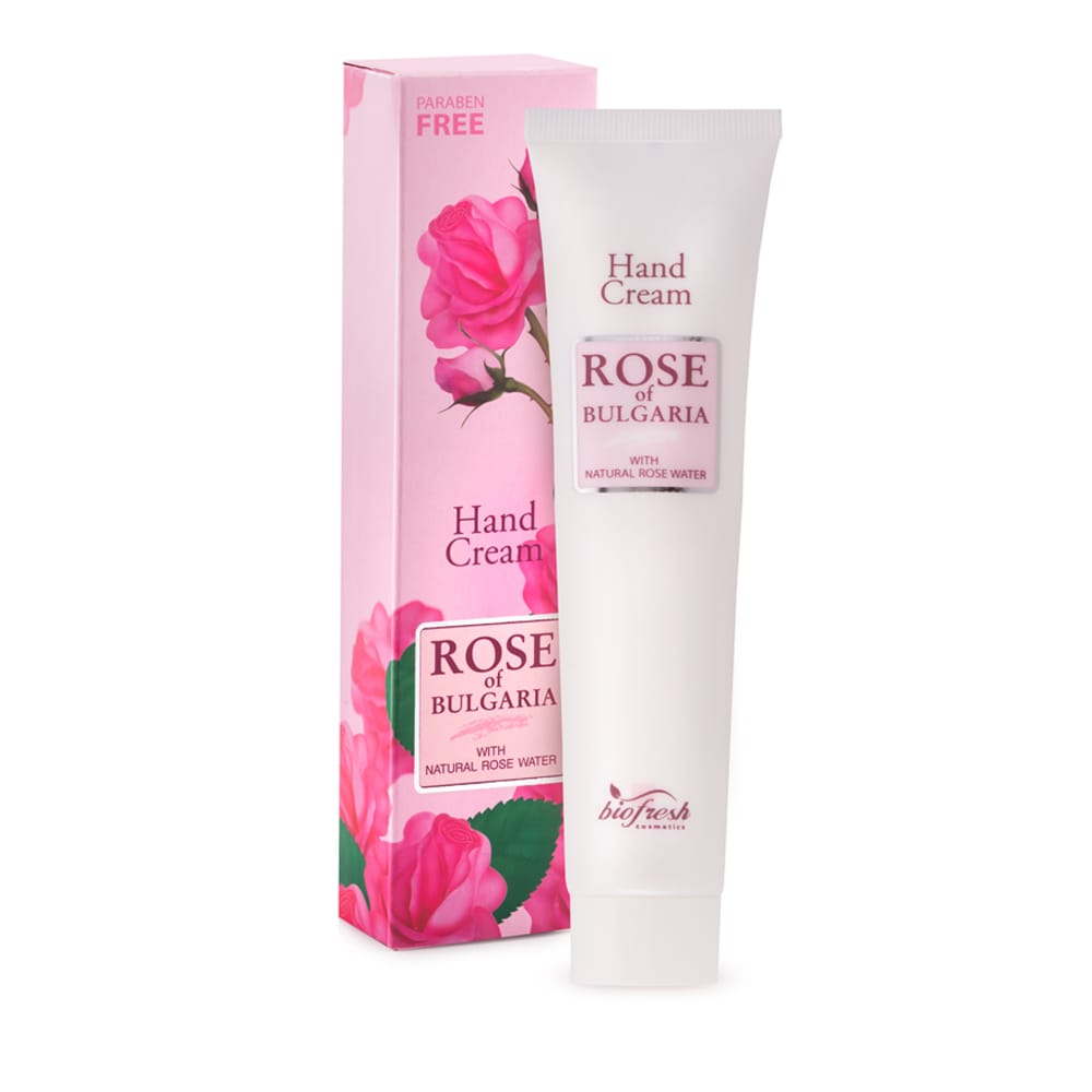 Handcreme mit natürlichem Rosenwasser